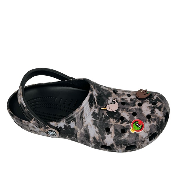 Crocs Classic Bleach Dye Slip On With Jibits Mules Clogs Size 10 (M) / 12 (W) - Picture 5 of 13